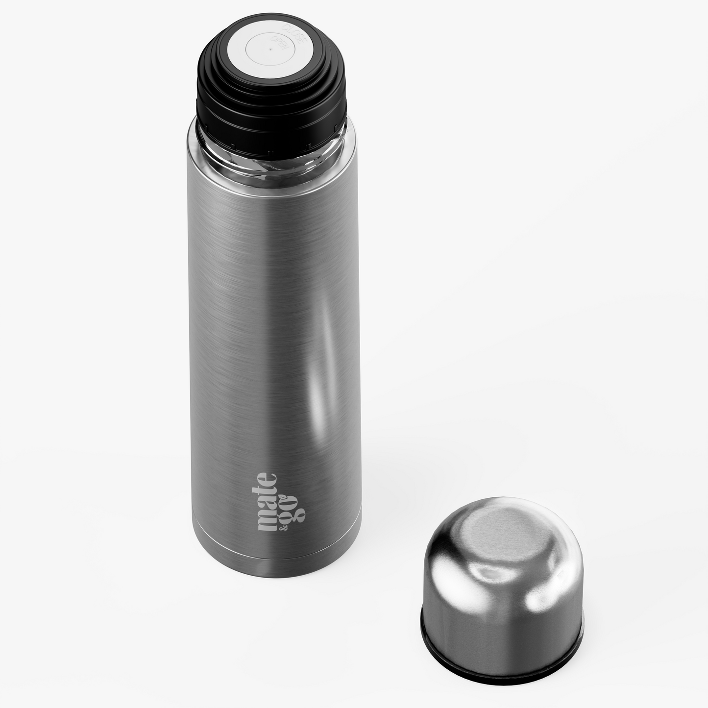 Sistema de infusión de yerba mate (500 ml) Plateado — Mate&Go®